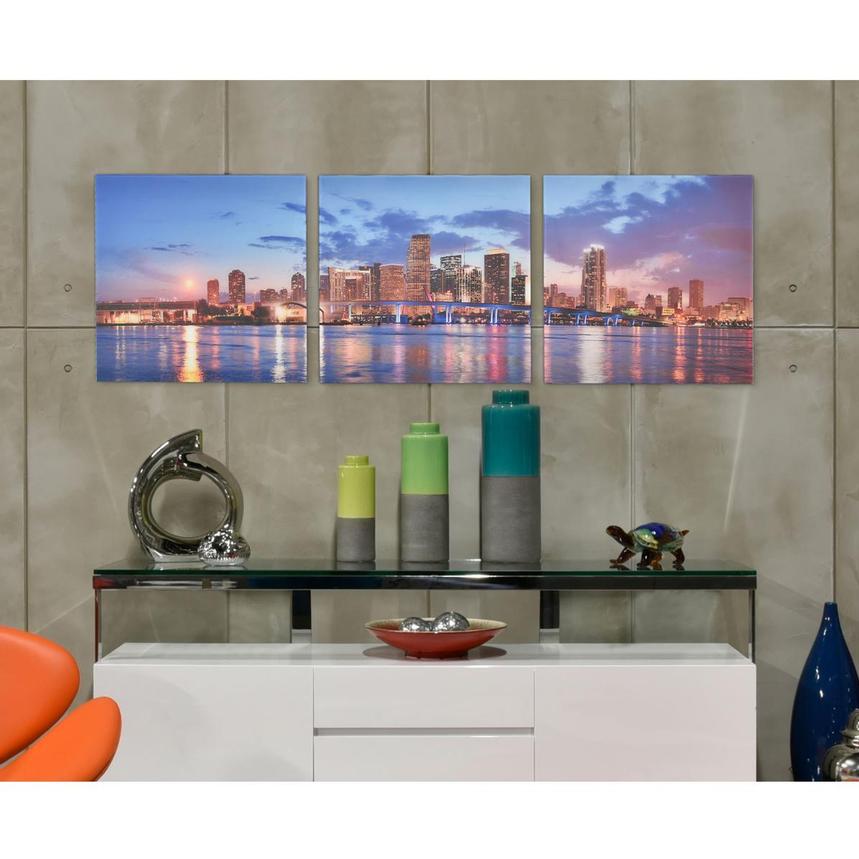 Miami Skyline III Set of 12 Acrylic Wall Art  El Dorado Furniture