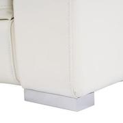 Charlie White Leather Power Reclining Loveseat  alternate image, 8 of 8 images.