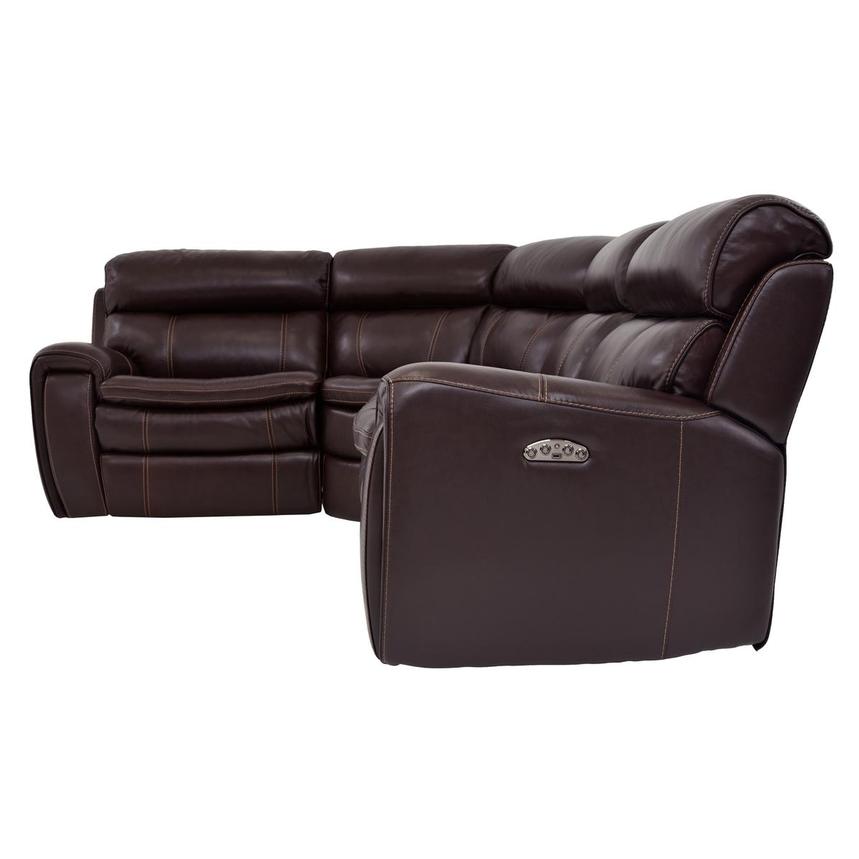 Napa Burgundy Leather Power Reclining Sectional with 4PCS/2PWR  alternate image, 3 of 8 images.