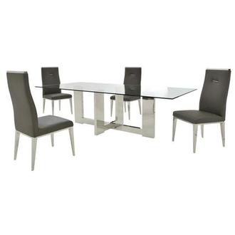Opus/Hyde I Dark Gray 5-Piece Dining Set