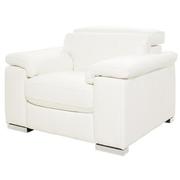 Charlie White Leather Power Recliner  main image, 1 of 10 images.