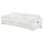 Charlie White Leather Power Reclining Sofa  alternate image, 5 of 10 images.