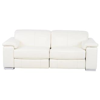 Charlie White Leather Power Reclining Loveseat