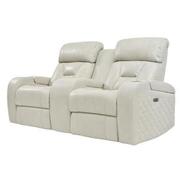 Gio Cream Leather Power Reclining Sofa w/Console  alternate image, 2 of 12 images.