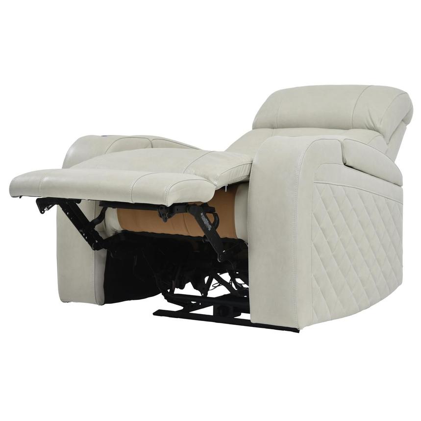 Gio Cream Leather Power Recliner alternate image, 4 of 12 images.