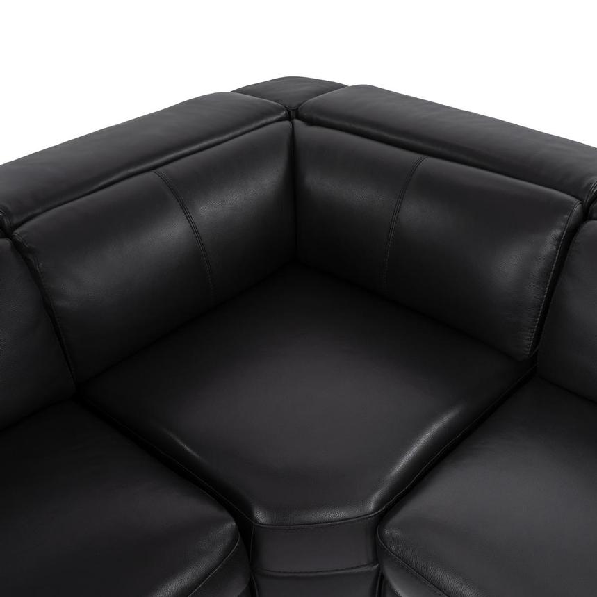 Charlie Black Leather Power Reclining Sectional with 4PCS/2PWR  alternate image, 4 of 10 images.