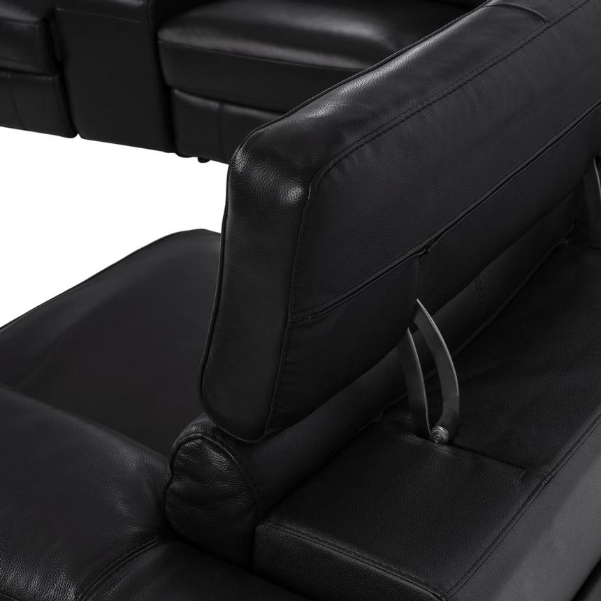 Charlie Black Leather Power Reclining Sectional with 4PCS/2PWR alternate image, 7 of 10 images.