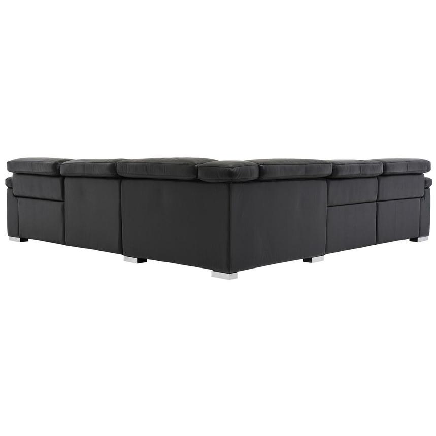 Charlie Black Leather Power Reclining Sectional with 5PCS/3PWR  alternate image, 4 of 9 images.
