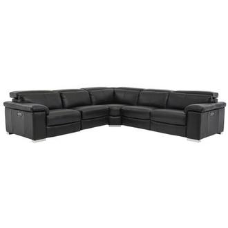 Charlie Black Leather Power Reclining Sectional