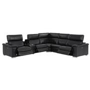 Charlie Black Leather Power Reclining Sectional with 6PCS/3PWR  alternate image, 2 of 12 images.