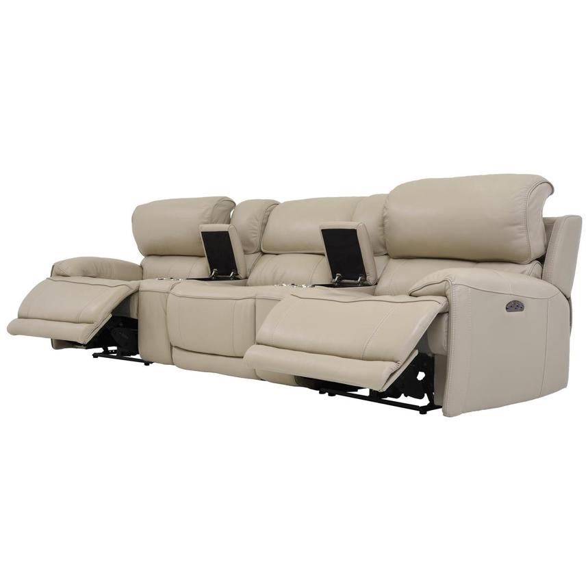 Cody Cream Home Theater Leather Seating with 5PCS/2PWR  alternate image, 3 of 9 images.