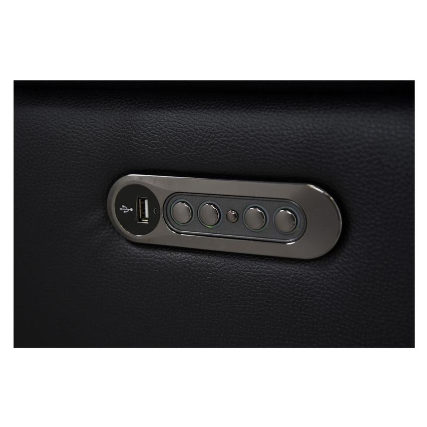 Charlie Black Home Theater Leather Seating with 5PCS/2PWR  alternate image, 8 of 11 images.