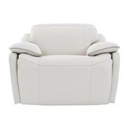 Austin Light Gray Leather Power Recliner  main image, 1 of 9 images.