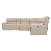 Cody Cream Leather Power Reclining Sectional with 6PCS/2PWR  alternate image, 3 of 8 images.