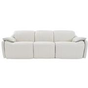 Austin Light Gray Leather Power Reclining Sofa  main image, 1 of 9 images.
