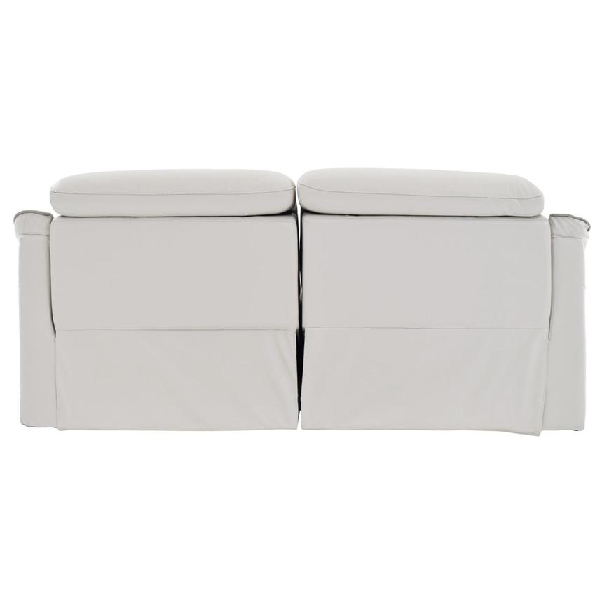 Austin Light Gray Leather Power Reclining Loveseat alternate image, 4 of 8 images.
