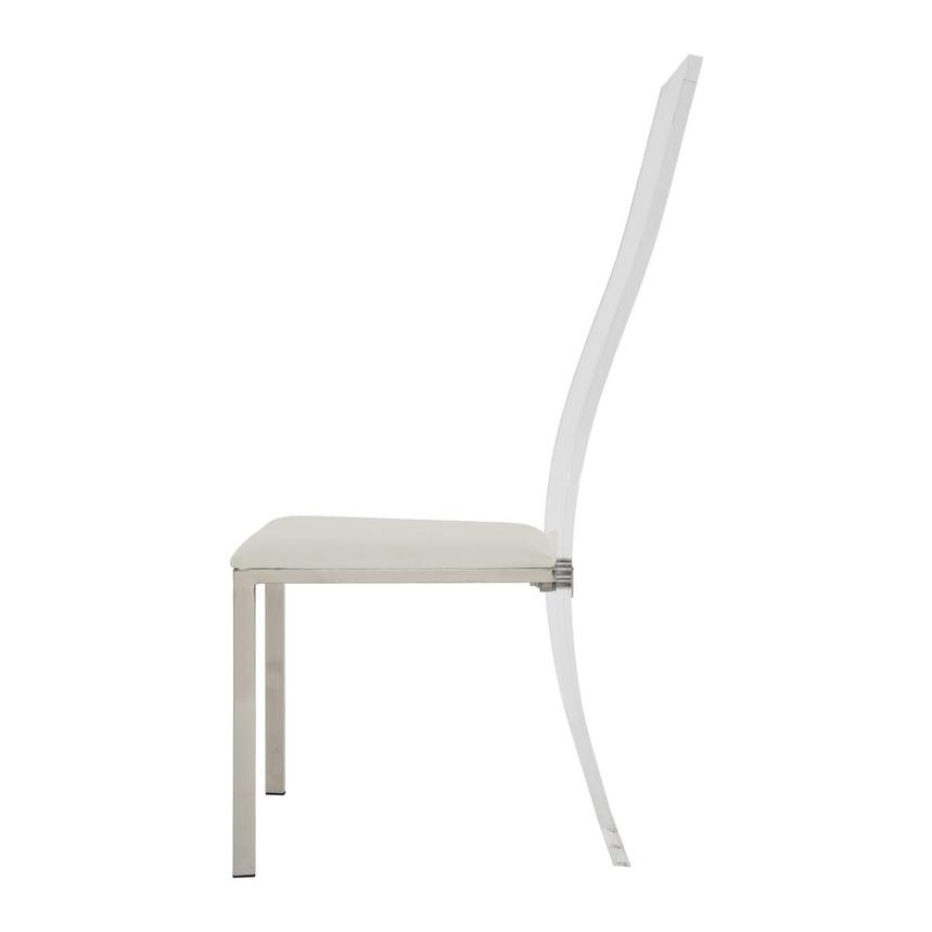 Layra White Side Chair  alternate image, 3 of 6 images.