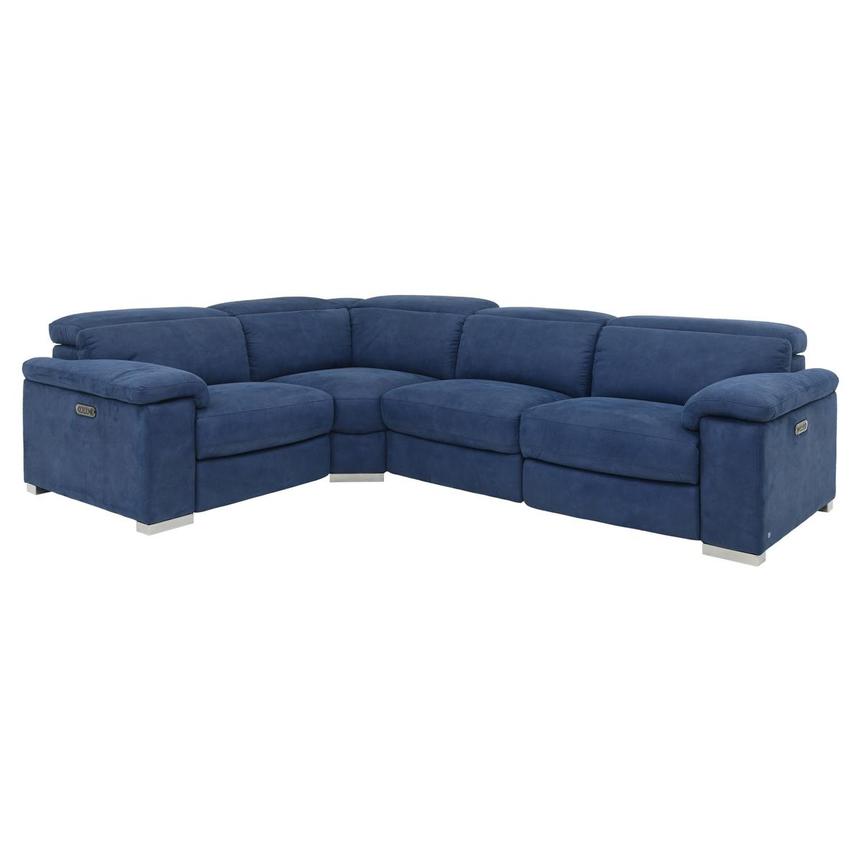 Karly Blue Power Reclining Sectional with 4PCS/2PWR  main image, 1 of 9 images.