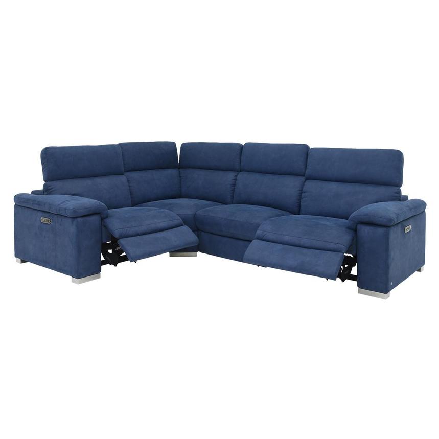 Karly Blue Power Reclining Sectional  alternate image, 3 of 9 images.