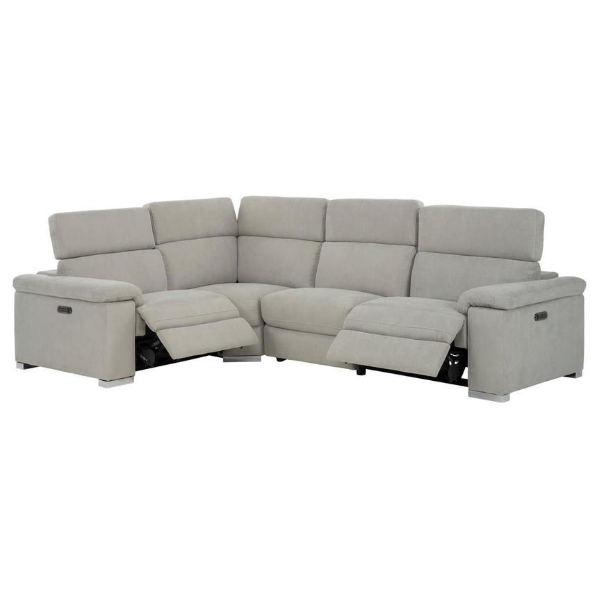 Karly Light Gray Power Reclining Sectional with 4PCS/2PWR  alternate image, 2 of 6 images.