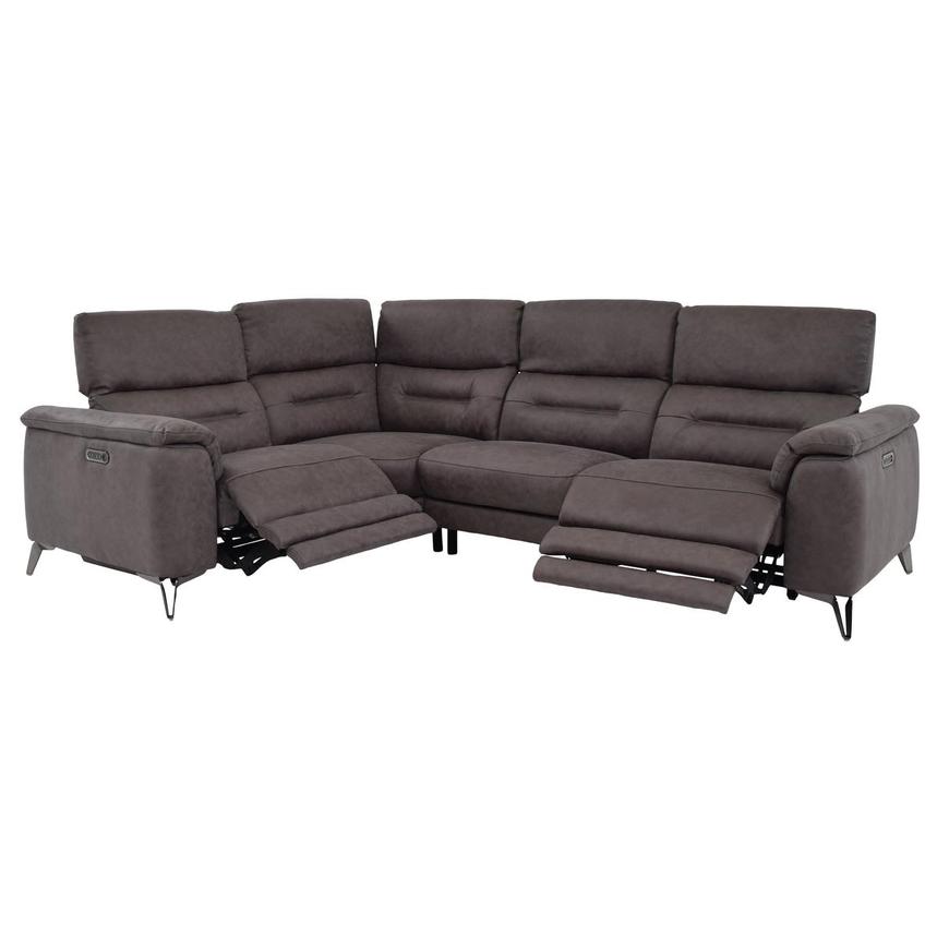 Claribel II Gray Power Reclining Sectional with 4PCS/2PWR  alternate image, 3 of 9 images.