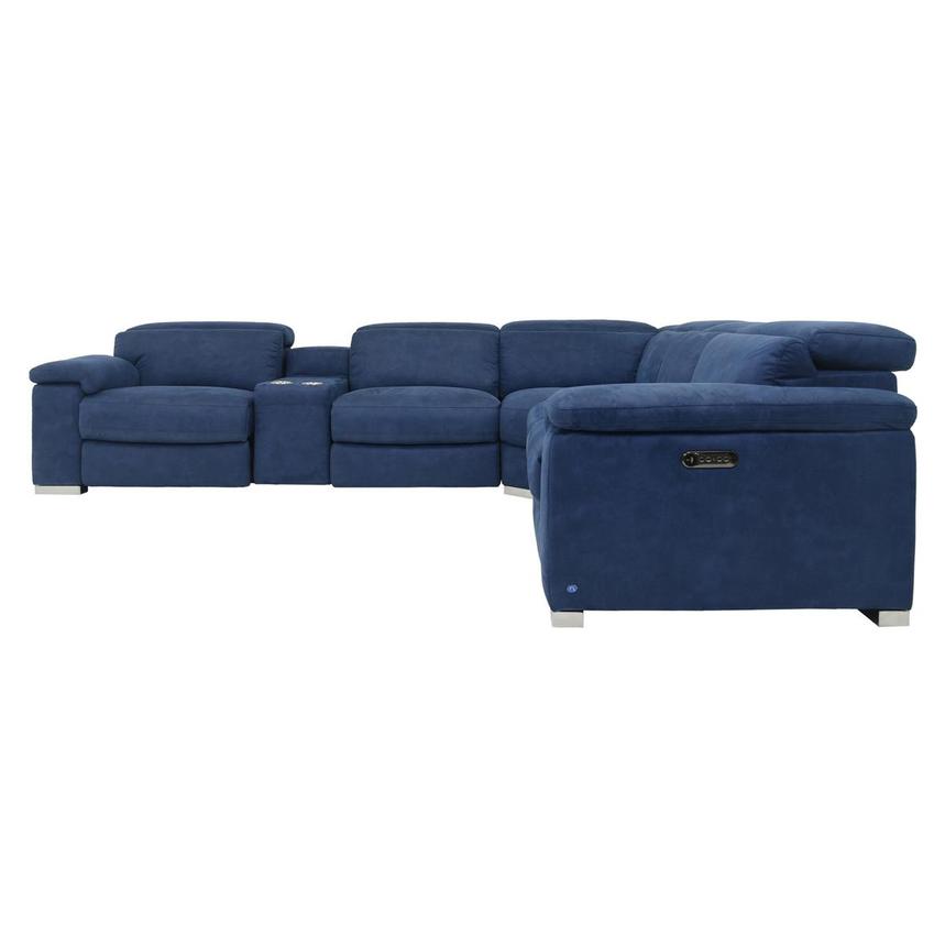 Karly Blue Power Reclining Sectional with 6PCS/3PWR  alternate image, 4 of 10 images.