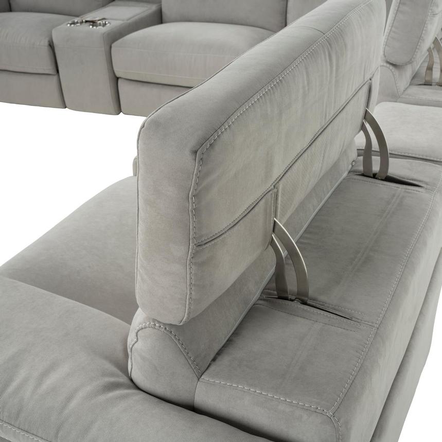 Karly Light Gray Power Reclining Sectional with 6PCS/3PWR  alternate image, 7 of 11 images.