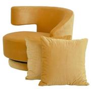 Okru Yellow Accent Chair w/2 Pillows  main image, 1 of 11 images.