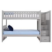Balto Gray Twin Over Twin Bunk Bed w/Storage  main image, 1 of 7 images.