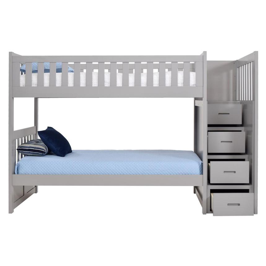 Balto Gray Twin Over Twin Bunk Bed w/Storage  alternate image, 3 of 7 images.