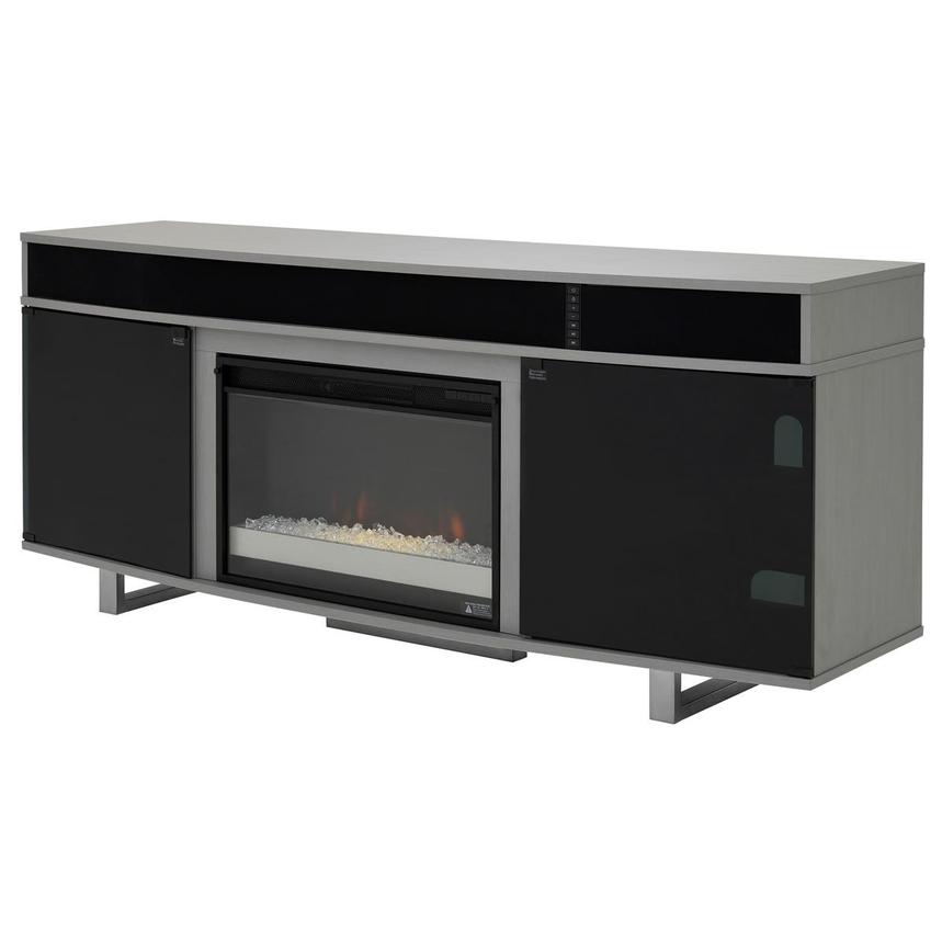Enterprise Gray Electric Fireplace w/Speakers  alternate image, 3 of 8 images.