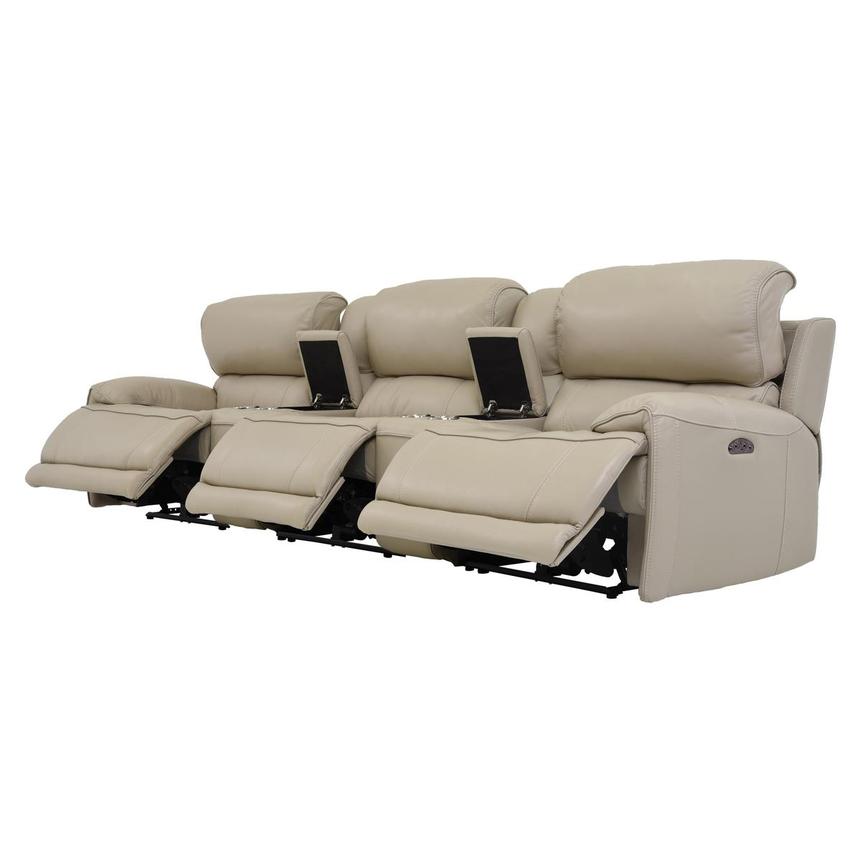 Cody Cream Home Theater Leather Seating with 5PCS/3PWR  alternate image, 3 of 9 images.