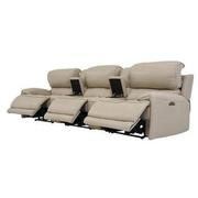 Cody Cream Home Theater Leather Seating with 5PCS/3PWR  alternate image, 3 of 10 images.