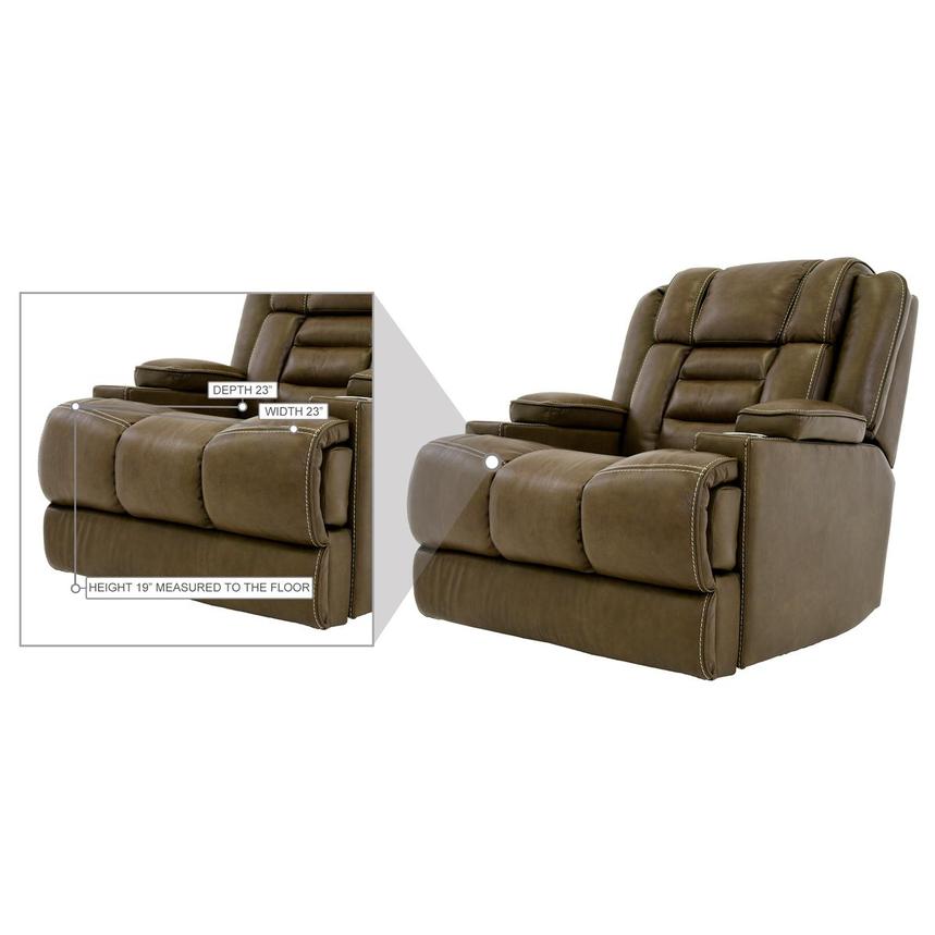 Damon Brown Leather Power Recliner El Dorado Furniture