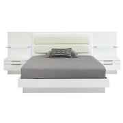 Ally White Queen Platform Bed w/Nightstands  alternate image, 5 of 18 images.