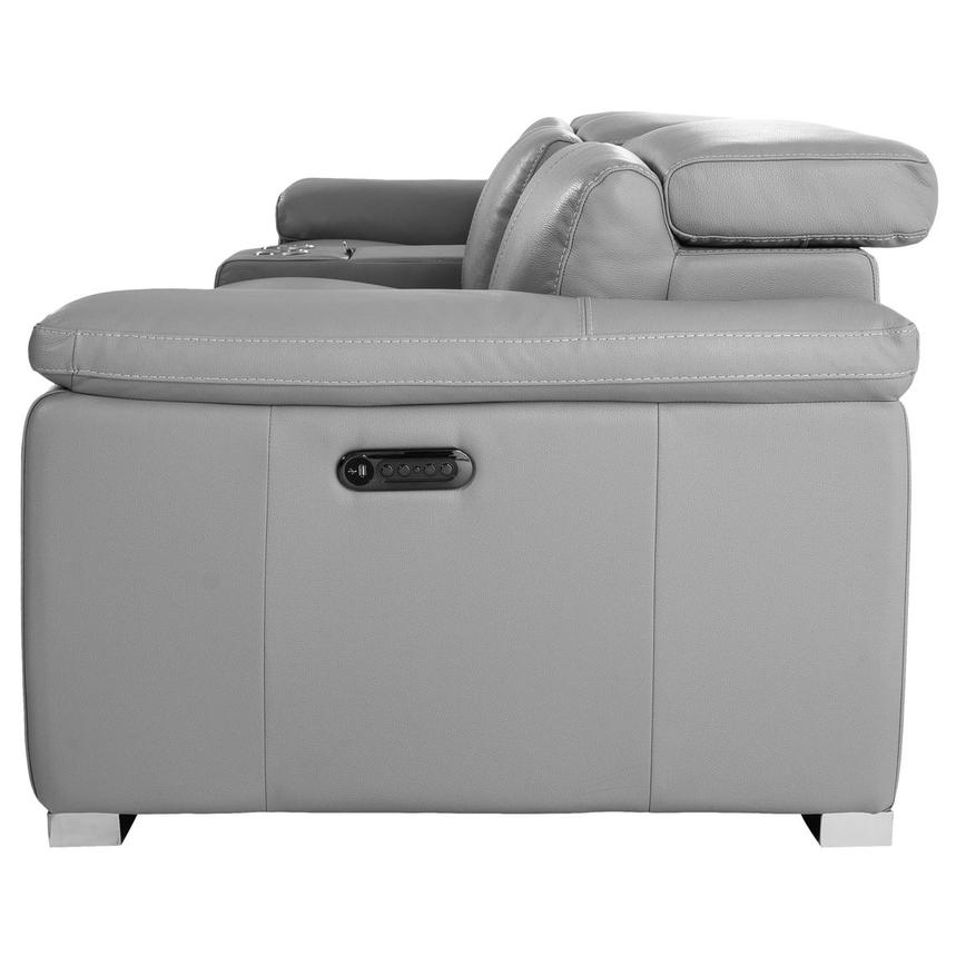 Charlie Light Gray Home Theater Leather Seating with 5PCS/3PWR alternate image, 4 of 14 images.