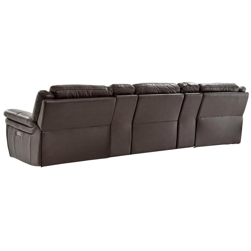 Stallion Brown Home Theater Leather Seating with 5PCS/3PWR  alternate image, 3 of 10 images.