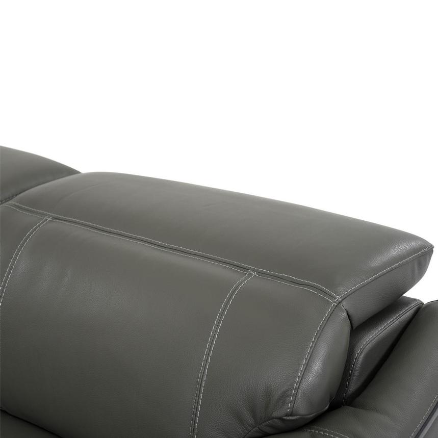 Austin Dark Gray Leather Power Reclining Sectional with 7PCS/3PWR  alternate image, 7 of 11 images.