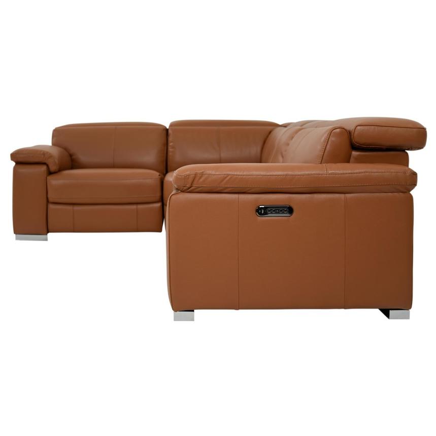Charlie Tan Leather Power Reclining Sectional with 4PCS/2PWR  alternate image, 3 of 10 images.