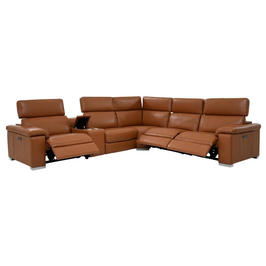Charlie Tan Leather Power Reclining, Leather Couch With Recliners