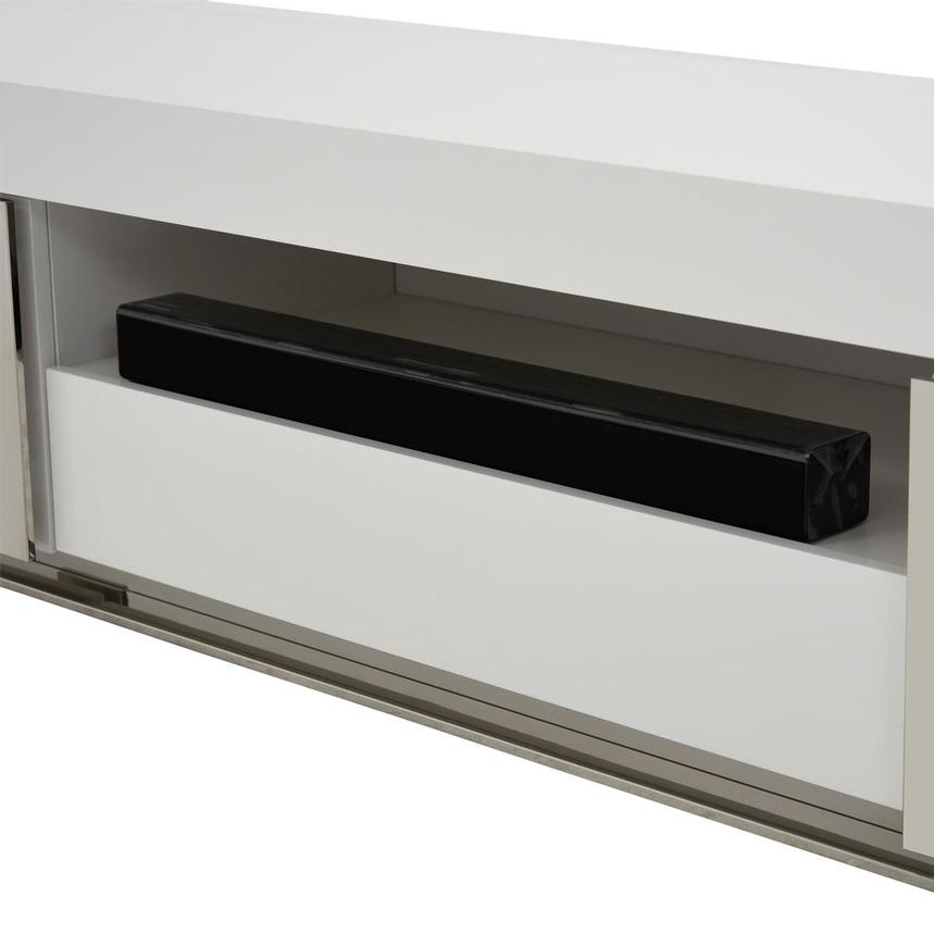 Grand Night White Gloss Tv Stand W Speakers El Dorado Furniture