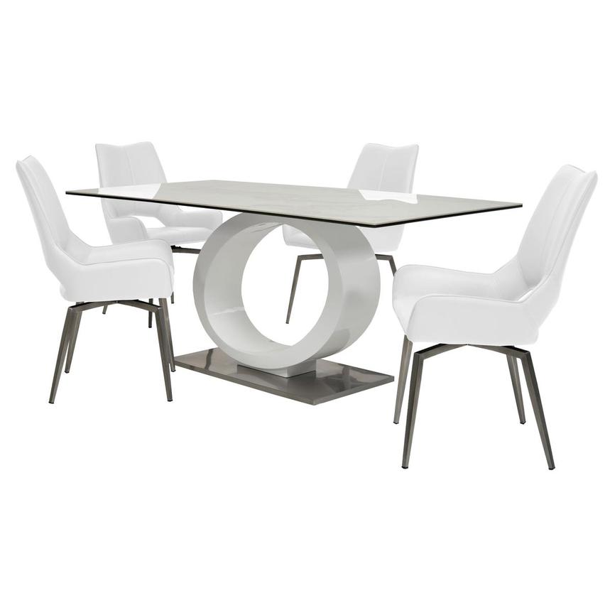 Fenti/Kalia White 5-Piece Dining Set  main image, 1 of 14 images.