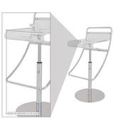Sadie Clear Adjustable Stool  alternate image, 9 of 9 images.