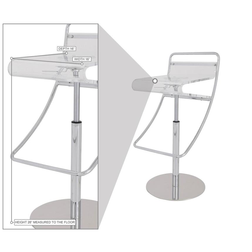 Sadie Clear Adjustable Stool alternate image, 9 of 9 images.