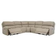 Cody Cream Leather Power Reclining Sectional with 5PCS/2PWR  alternate image, 2 of 7 images.