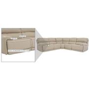 Cody Cream Leather Power Reclining Sectional with 5PCS/2PWR  alternate image, 7 of 7 images.