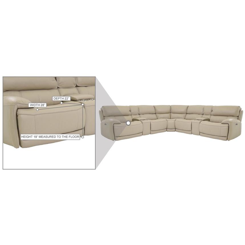 Cody Cream Leather Power Reclining Sectional with 7PCS/3PWR  alternate image, 8 of 8 images.