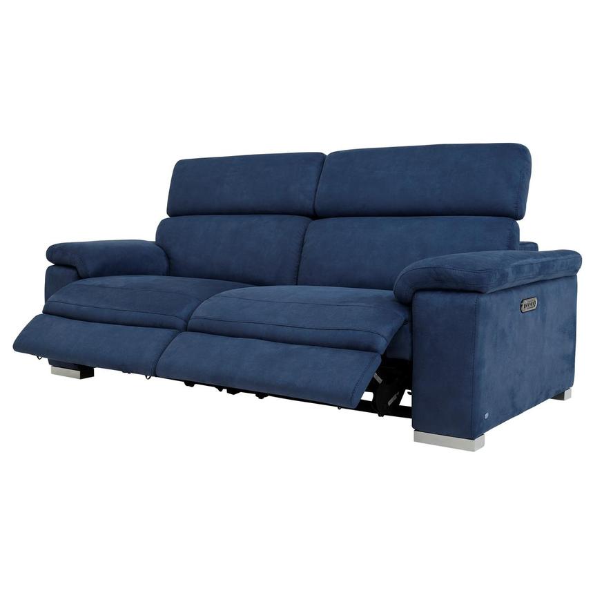 Karly Blue Power Reclining Sofa  alternate image, 4 of 12 images.