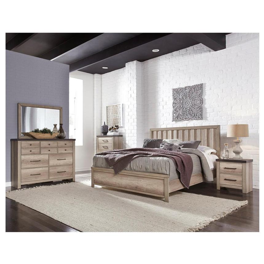 barn wood 4piece queen bedroom set  el dorado furniture