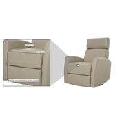 Lucca Cream Leather Power Glider Recliner  alternate image, 10 of 10 images.